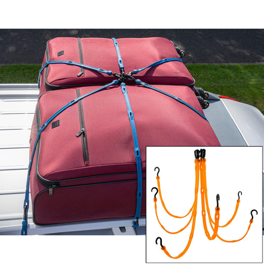 Perfect Bungee Adjustable 6 Strap Flex Web Bungee Orange 3.65m x 3.65m FW36-6NG