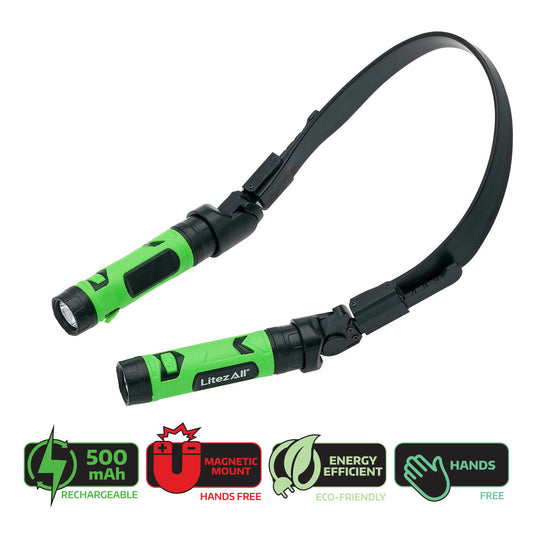 LitezAll Rechargeable Neck Light 100 Lumens 3.7V 14500 lithium-ion 25515