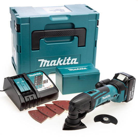 Makita 18V LXT Multi Tool 1 x 3.0Ah Battery with 22 Accessories DTM50RF1J1