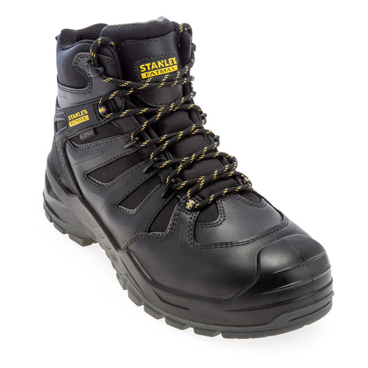 Stanley FatMax Wellbank Waterproof Safety Boots Black Premium Leather Size 9