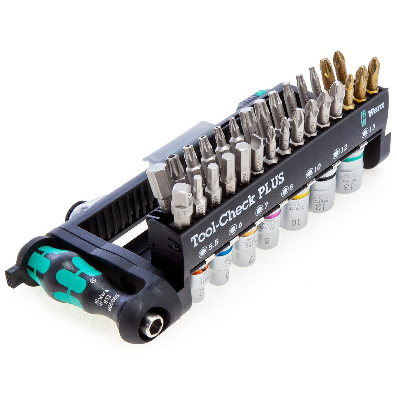 Wera 056490 Tool-Check PLUS Socket & Bit Set 1/4in Drive (39 Piece)