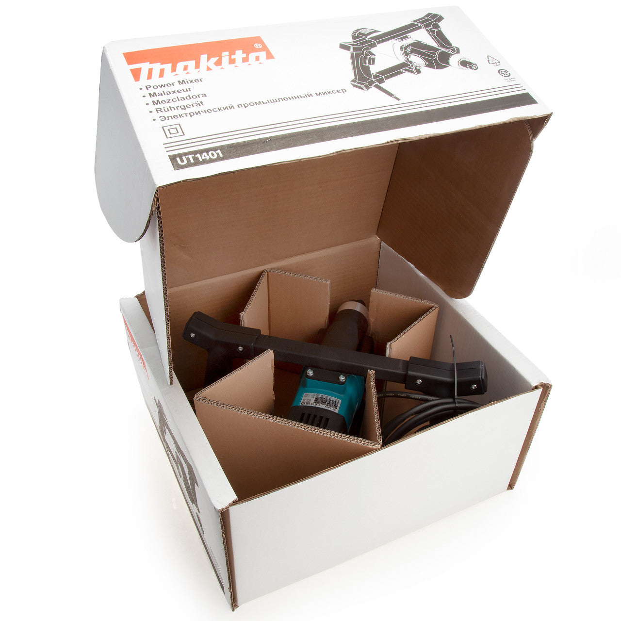 Makita High Viscosity Paddle Mixer 1300W 240V Twin Handle Thread M14 UT1401