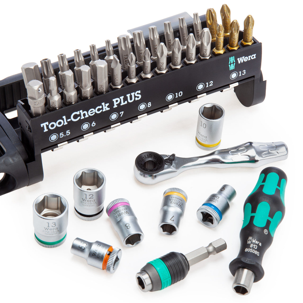 Wera 056490 Tool-Check PLUS Socket & Bit Set 1/4in Drive (39 Piece)