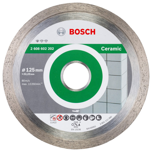 Bosch Ceramic Diamond Cutting Disc 125mm 1.6mm Cutting Width 2608602202