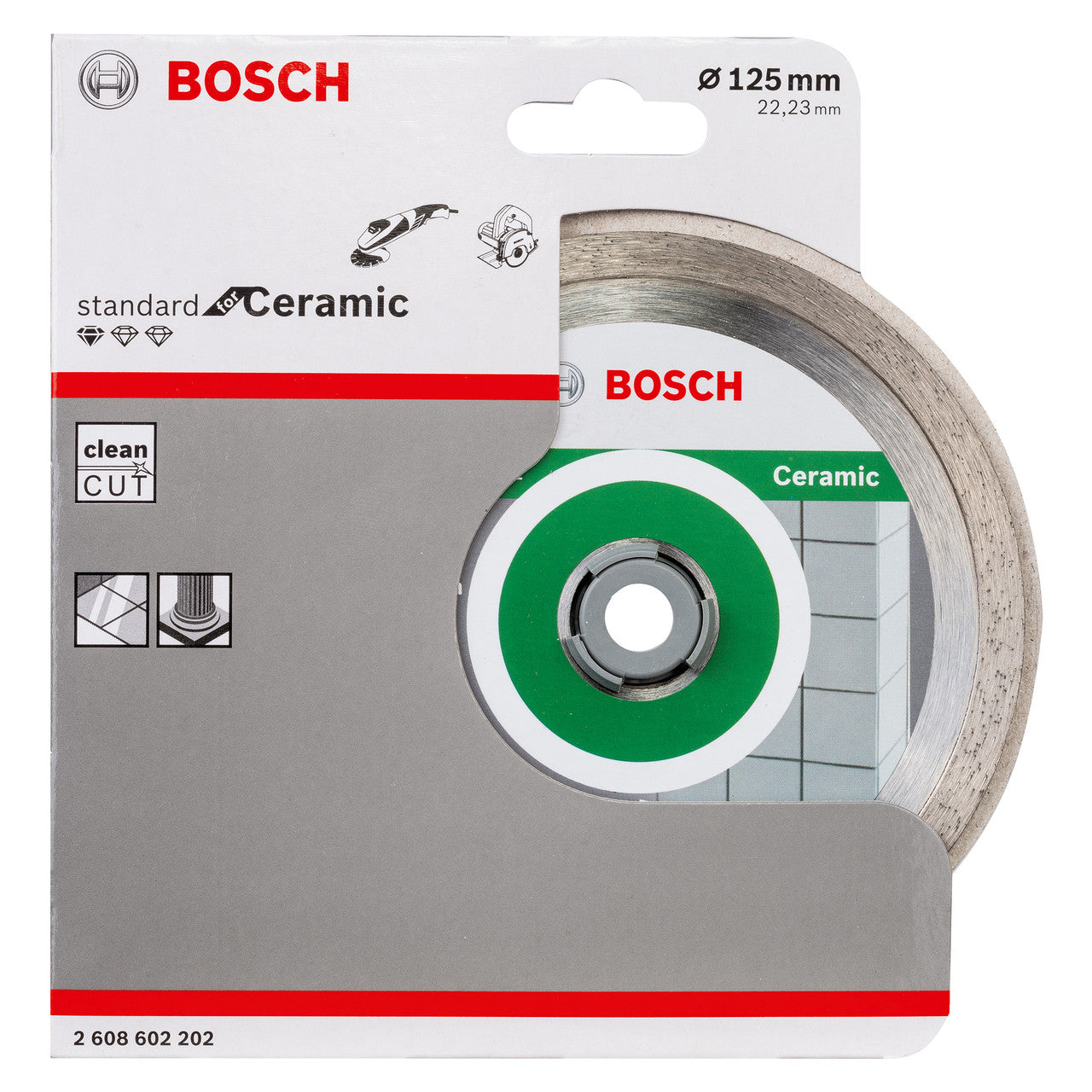 Bosch Ceramic Diamond Cutting Disc 125mm 1.6mm Cutting Width 2608602202