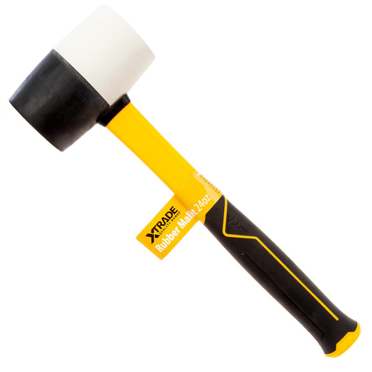 XTrade Rubber Combination Mallet 24oz 60mm Face Black & White X0900120