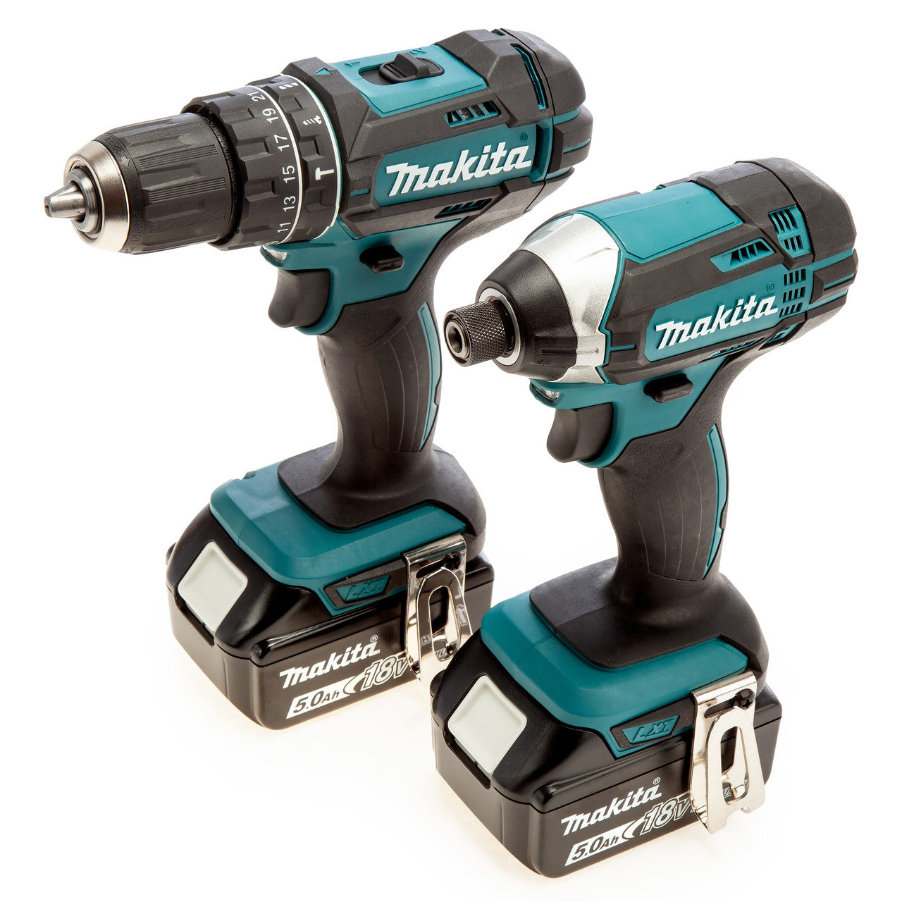 Makita 18V Combi Drill & Impact Driver Twin Pack 2 x 5.0Ah Batteries DLX2131TJ