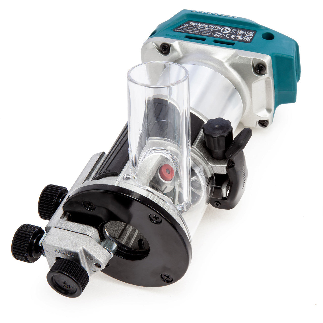 Makita 18V Brushless Router Trimmer Body Only Trimmer Base & Guide DRT50ZX4
