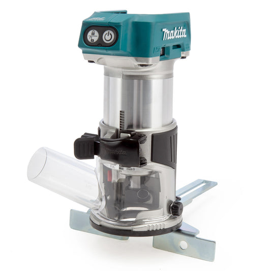 Makita 18V Brushless Router Trimmer Body Only Trimmer Base & Guide DRT50ZX4