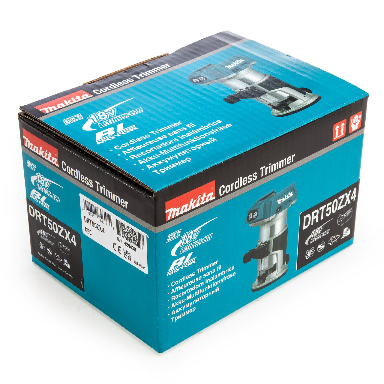 Makita 18V Brushless Router Trimmer Body Only Trimmer Base & Guide DRT50ZX4