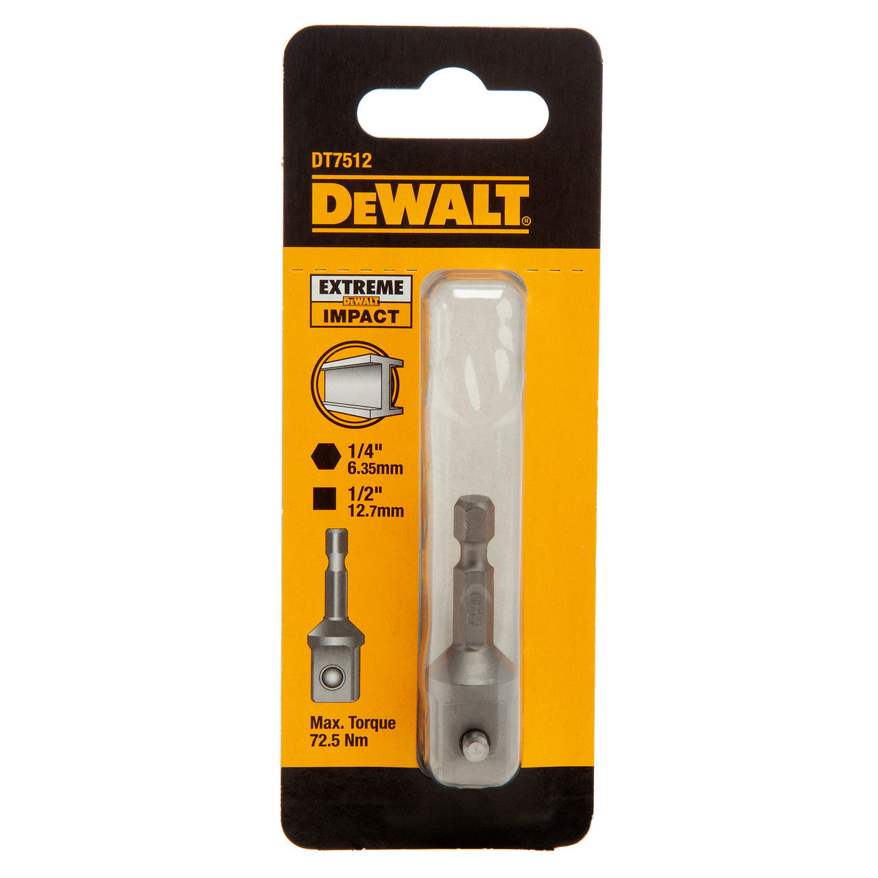 Dewalt DT7512 Impact Driver Adapter 1/4" to 1/2" DEW-DT7512QZ