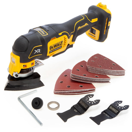 Dewalt 18V XR Brushless Oscillating Multi Tool 30 Accessories Body Only DCS356N