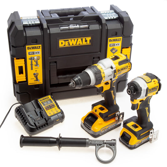Dewalt 18V XR Combi Drill & Impact Driver Twin Pack 2 x Batteries DCK2052H1E1T