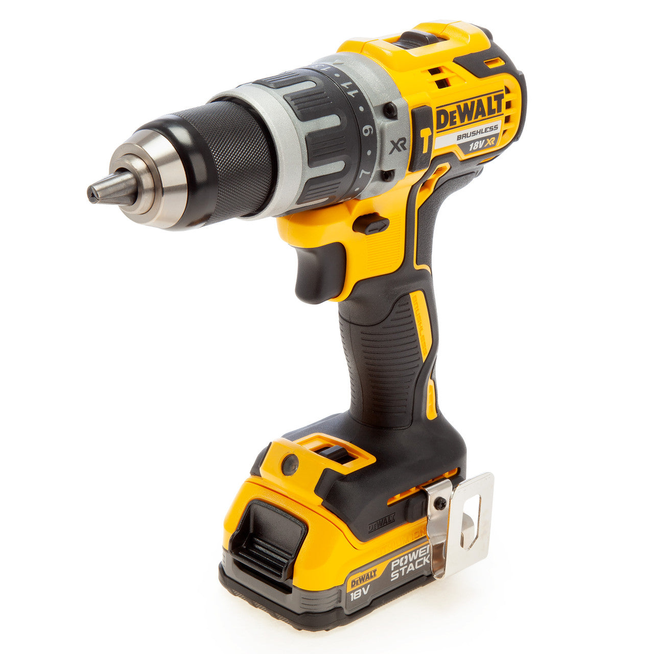 Dewalt DCD796E2T 18V XR Brushless Combi Drill (2 x 1.7Ah Powerstack Batteries)