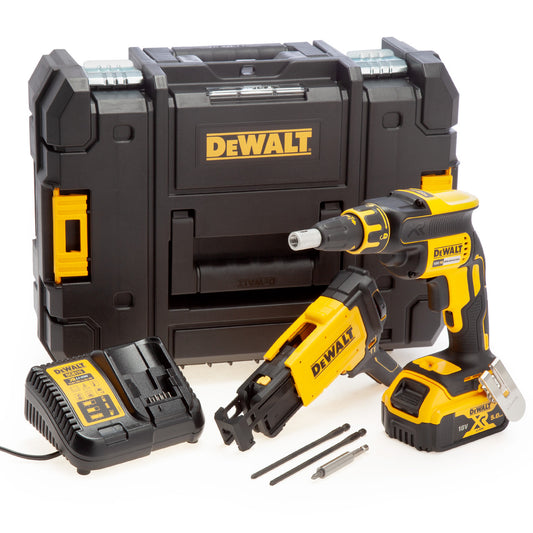 Dewalt 18V Brushless Collated Drywall Screwdriver 1 x 5.0Ah Battery DCF620P1K