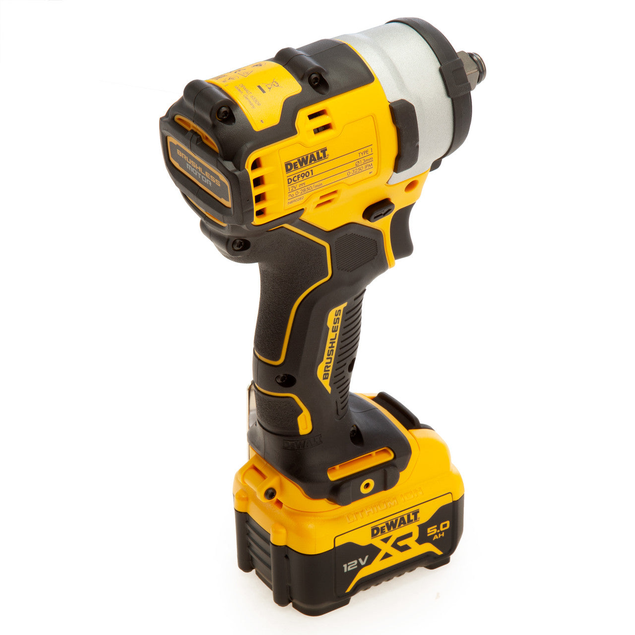 Dewalt DCF901P1 12V XR Brushless 1/2" Impact Wrench (1 x 5.0Ah Battery)