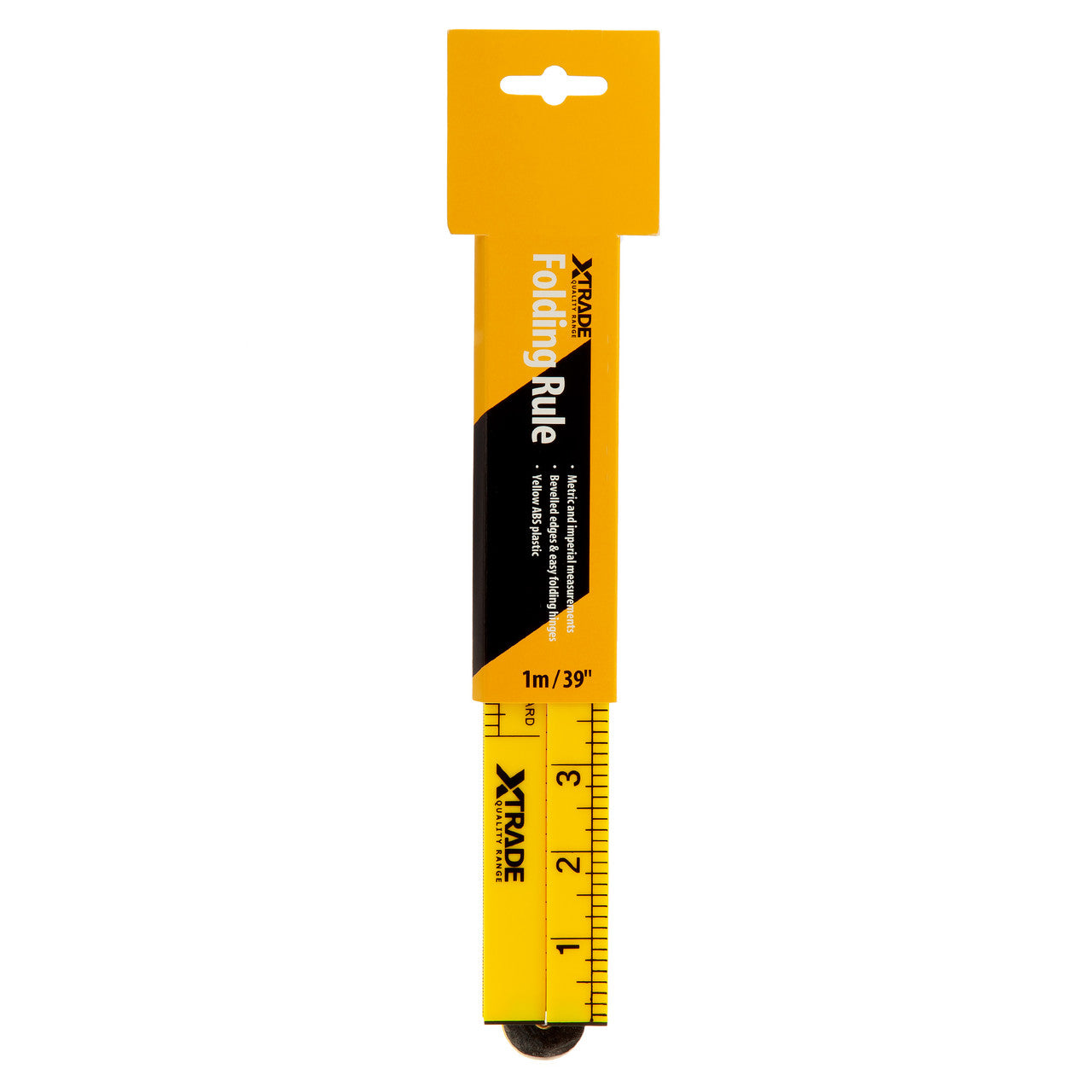 XTrade Folding Rule Metric and Imperial Rule 1m / 39in ABS Plastic X0900157