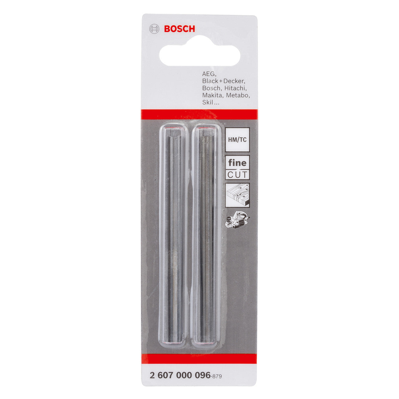 Bosch 82.4mm Tungsten Carbide Replacement Planer Blades Pack Of 2 2607000096