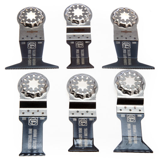 Fein E-Cut Starlock Blade Set for Wood and Metal 6 Piece 35222967010