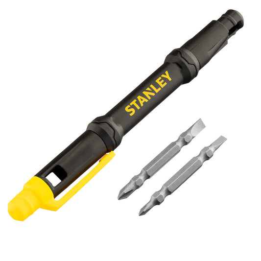 Stanley 4-in-1 Pocket Screwdriver 2 double-ended bits slotted/Phillips 66-344M