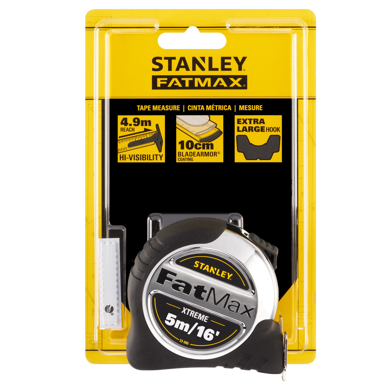 Stanley FatMax Xtreme Metric Imperial Tape Measure with Blade Armor 5m 5-33-886