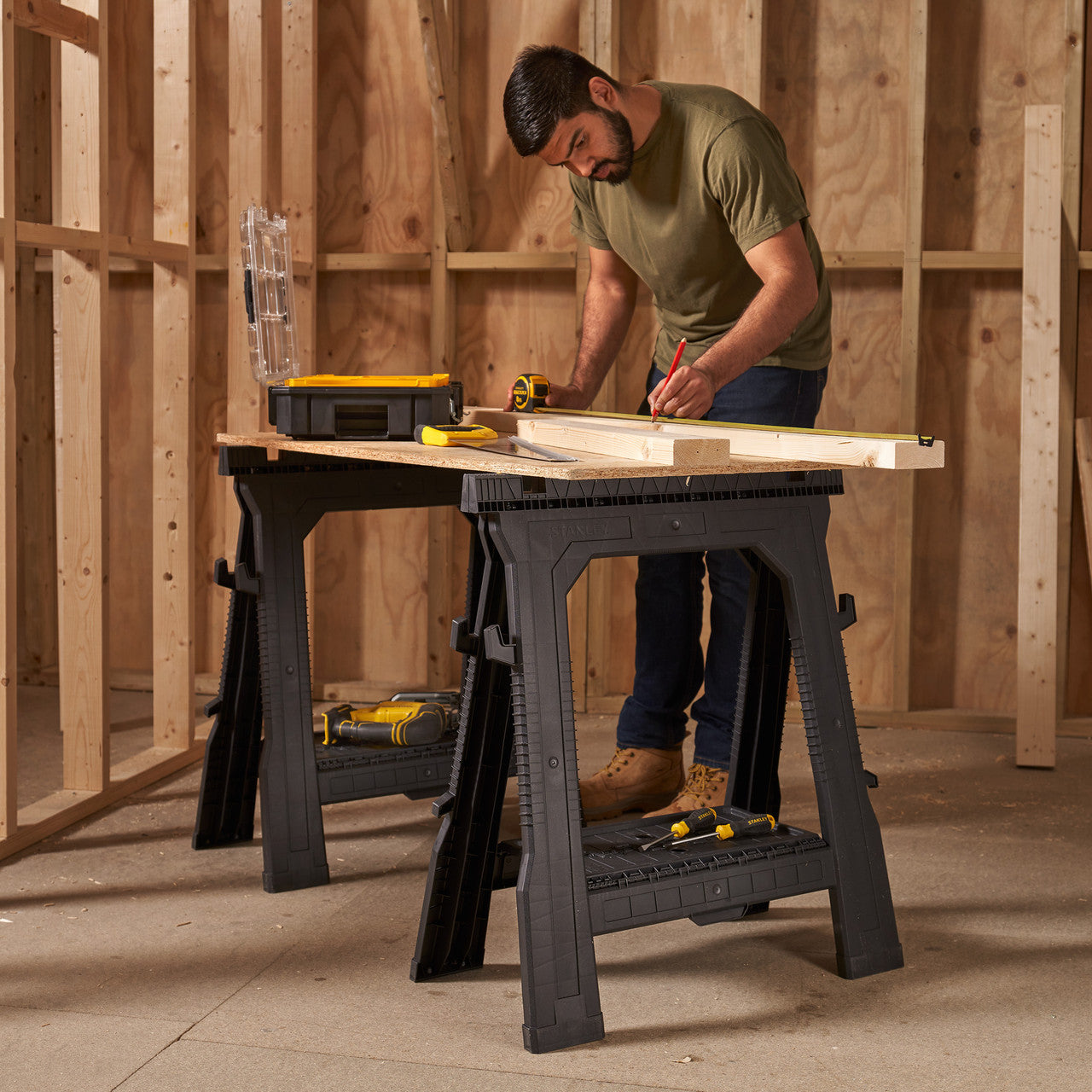 Stanley STST1-70713 Folding Saw Horse (Twin Pack)