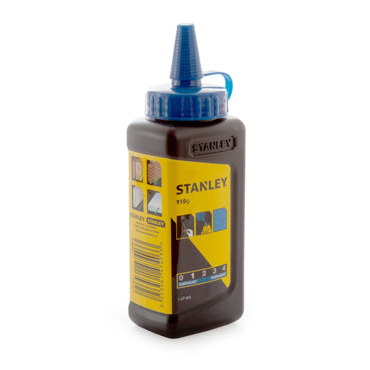 Stanley Blue Builders Chalk 115g Indelible Water Resistant 1-47-403
