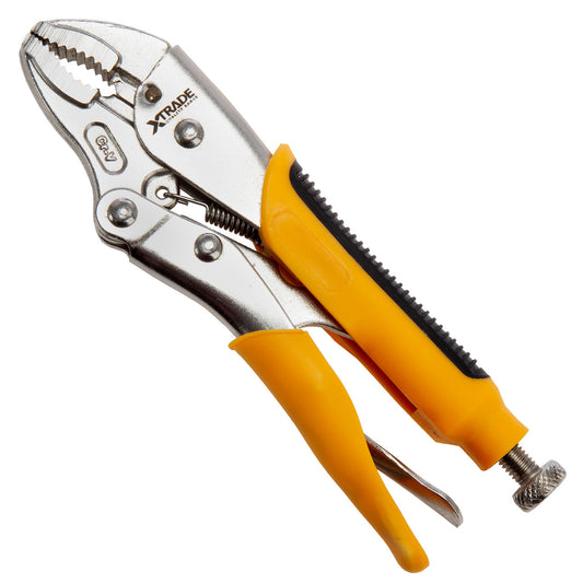 XTrade 7" 185mm Curved Jaw Locking Pliers Comfort Grip Quick Release X0900203