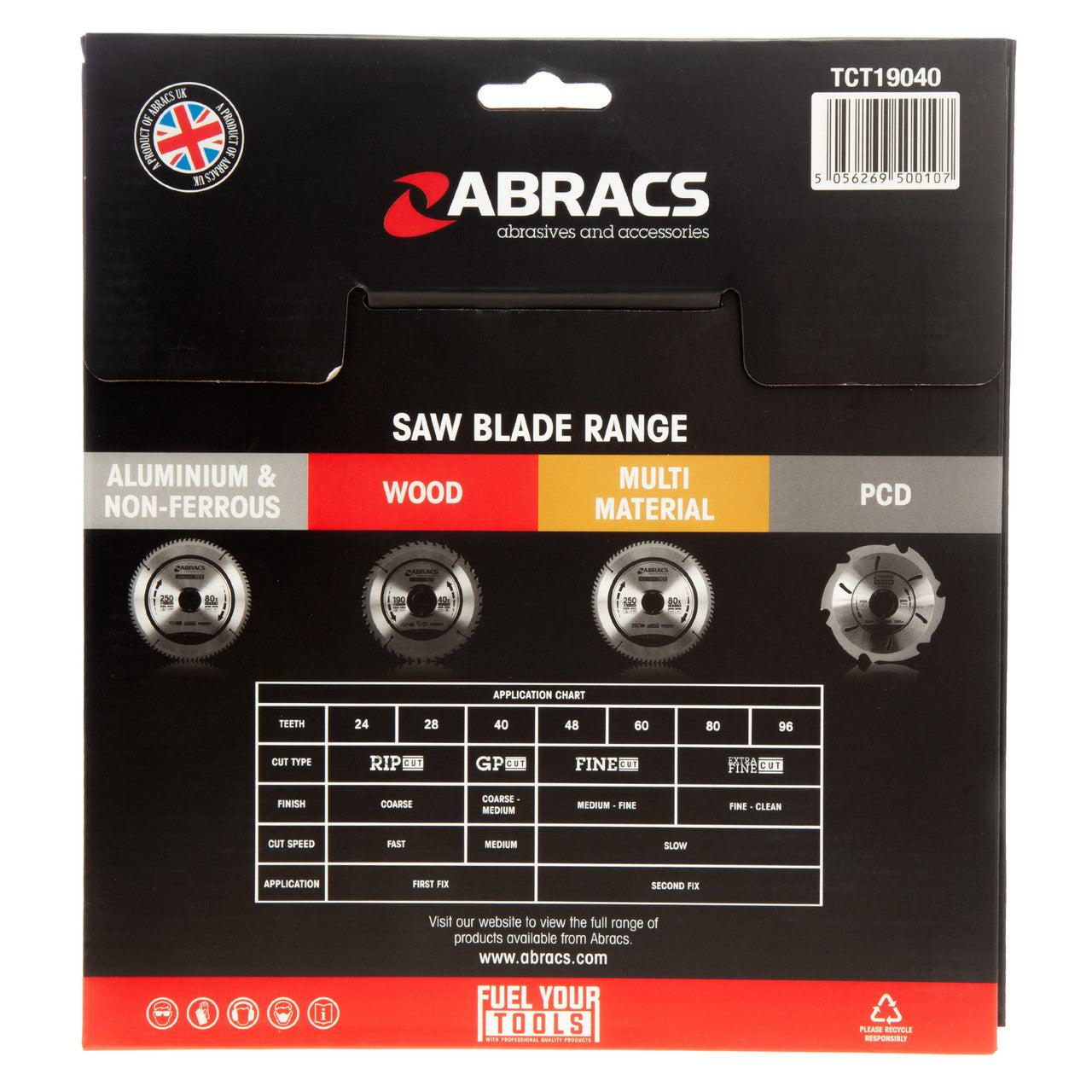 Abracs TCT Circular Saw Blade for Wood 190 x 30mm x 40T TCT19040