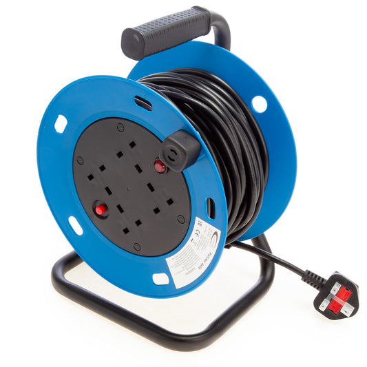 Connexion Cable Reel 1.25mm 13 Amp 25 Metres 4x Sockets 240V 4420