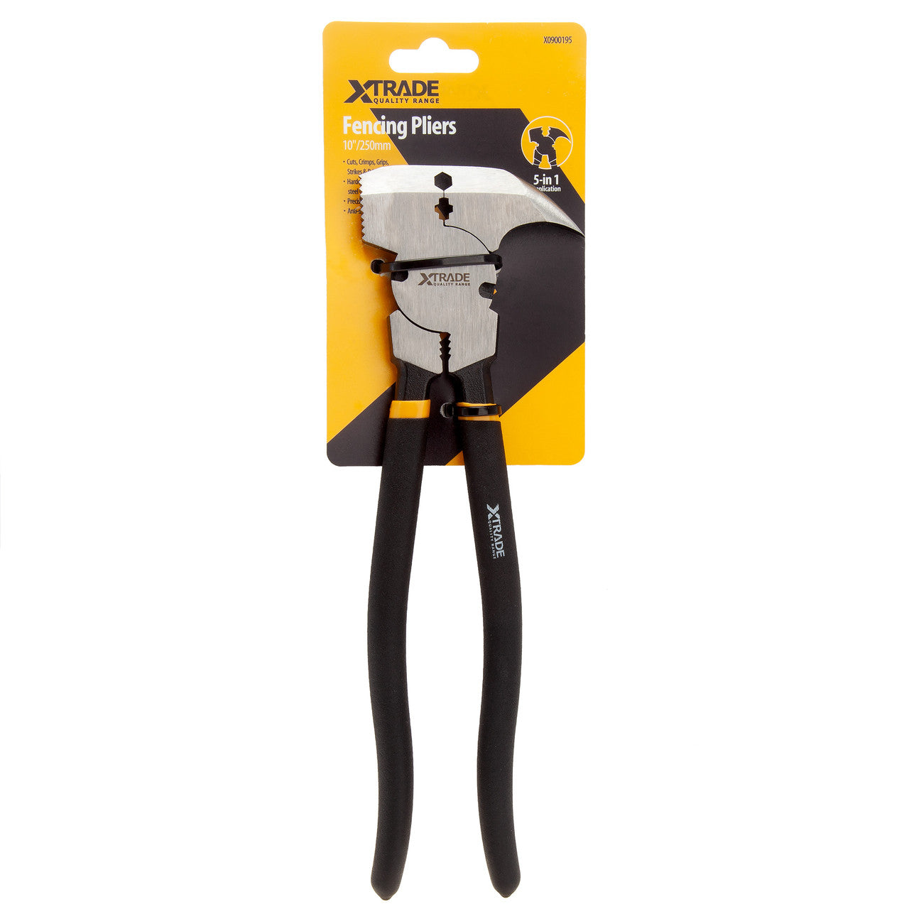 XTrade Fencing Pliers 10" 250mm Jaw Opening 38mm Multi Functional X0900195