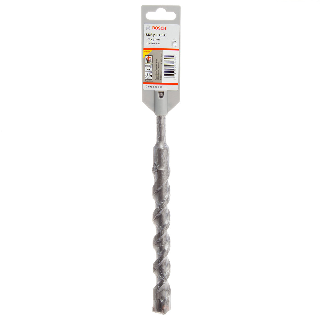Bosch SDS+ 5X Hammer Drill Bit 22mm x 200mm x 250mm 2608836644