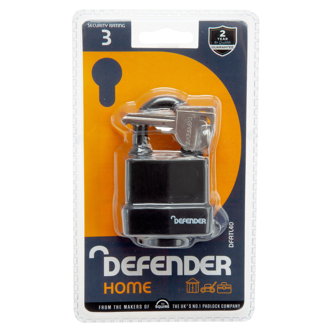 Henry Squire Defender All Terrain Lock 40mm Hardened steel shackle DFATL40