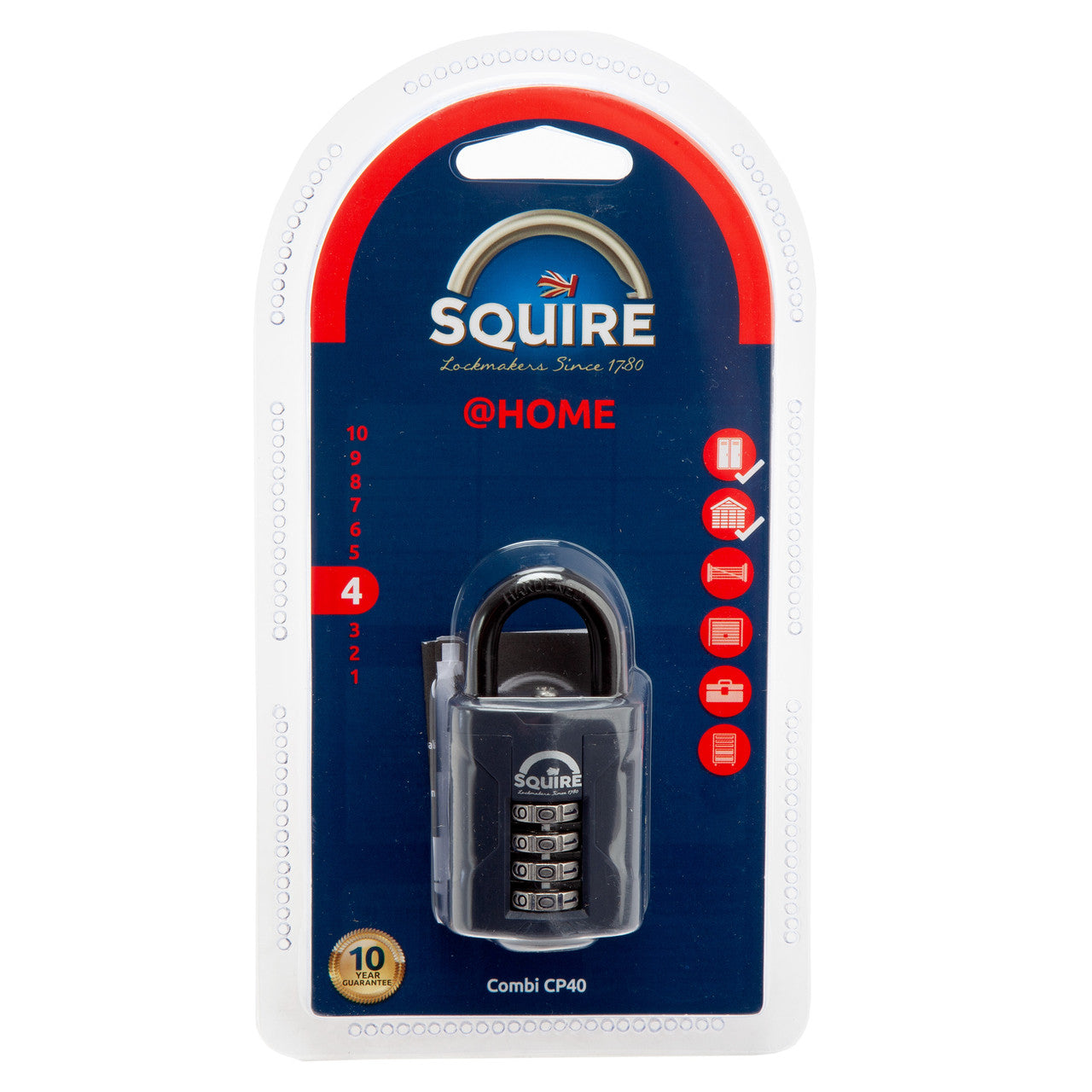 Henry Squire CP40 Push Button Combination Padlock 38mm HSQ-CP40
