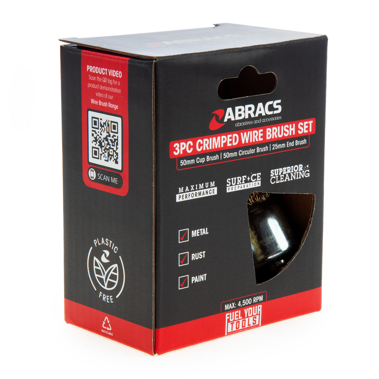 Abracs ABWBSMPACK9 Spindle Mounted Wire Brush Set (3 Piece)