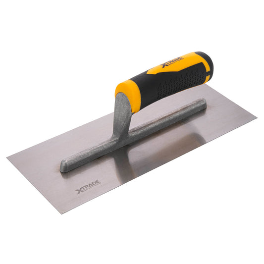 XTrade Plasterers Finishing Trowel 11″ 279mm Ergonomic Handle Steel Bld X0900136