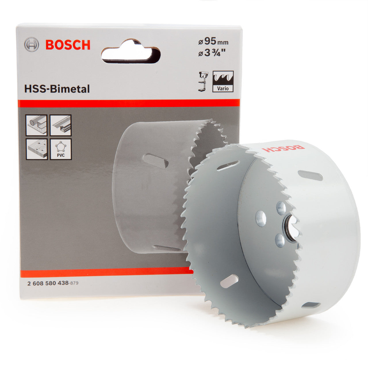 Bosch HSS-Bimetal Hole Saw 3. 3/4" 95mm Diameter 8% Cobalt 2608580438