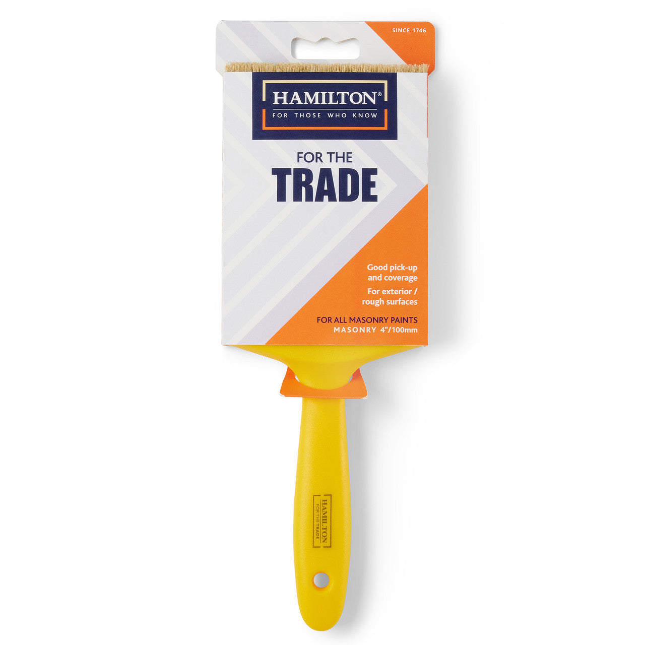 Hamilton Trade Masonry Brush 4 Inch Synthetic Mix Filaments 3190201-40