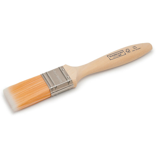 Hamilton Trade Fine Tip Flat Paint Brush 1. 1/2" Synthetic Filament 3101001-15