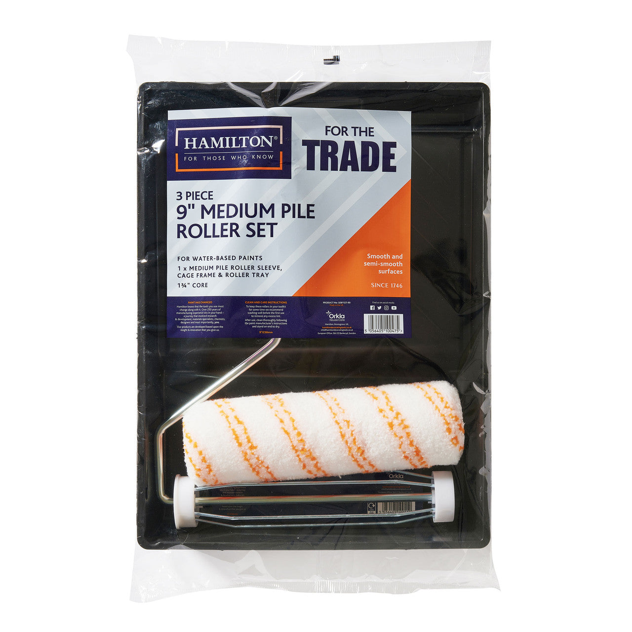 Hamilton Trade Medium Pile Roller Set with Tray 9" 3 Piece 3281127-90