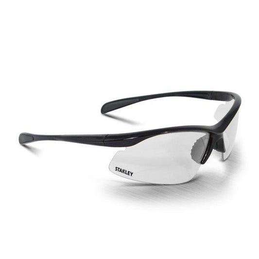 Stanley Half Frame Safety Glasses Clear Wrap Around Lens SY150-1D EU