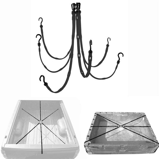 Perfect Bungee Adjustable 6 Strap Flex Web Bungee Black 3.65m x 3.65m FW36-6BK