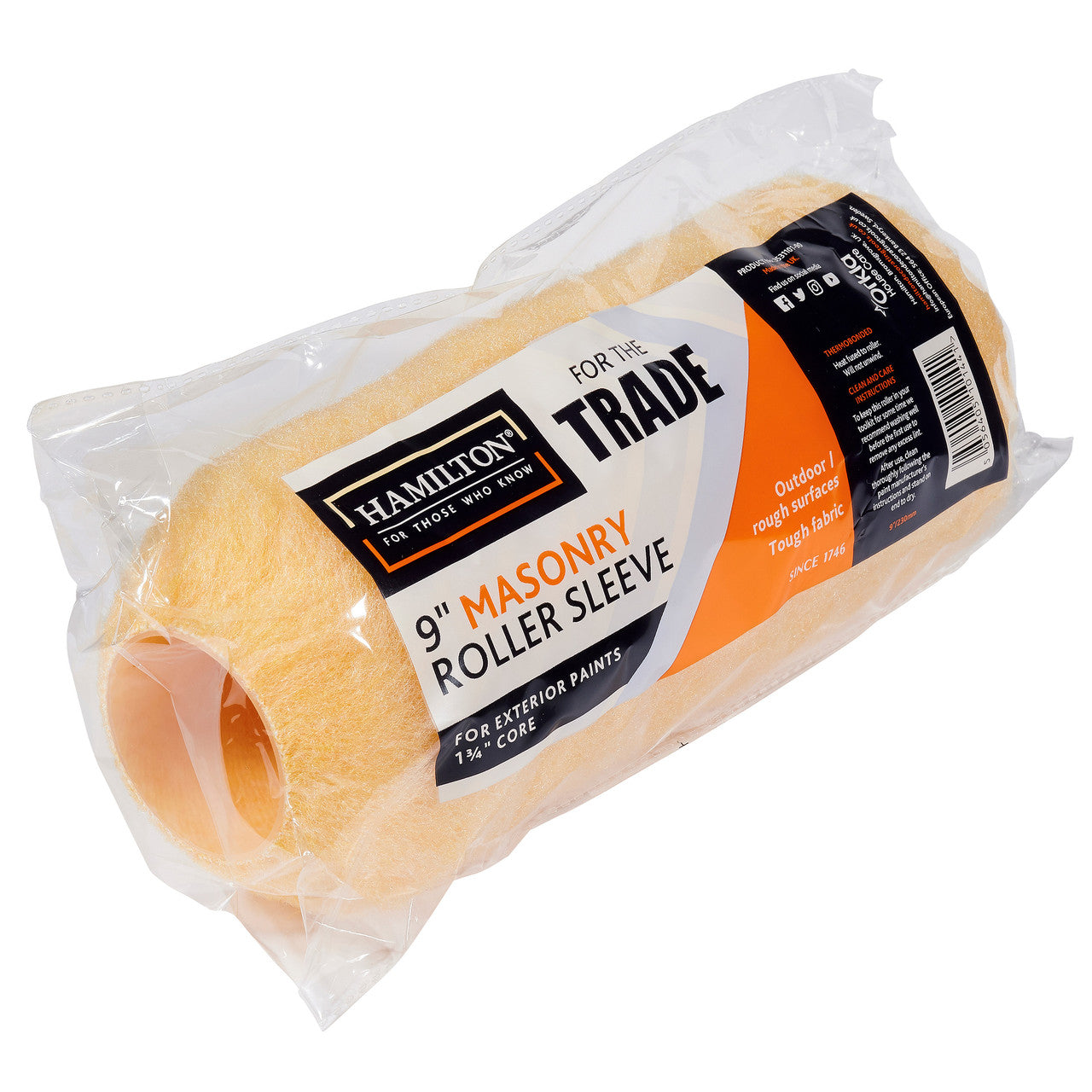 Hamilton Trade Masonry Paint Roller Sleeve 9" Rough Surfaces 3531101-90