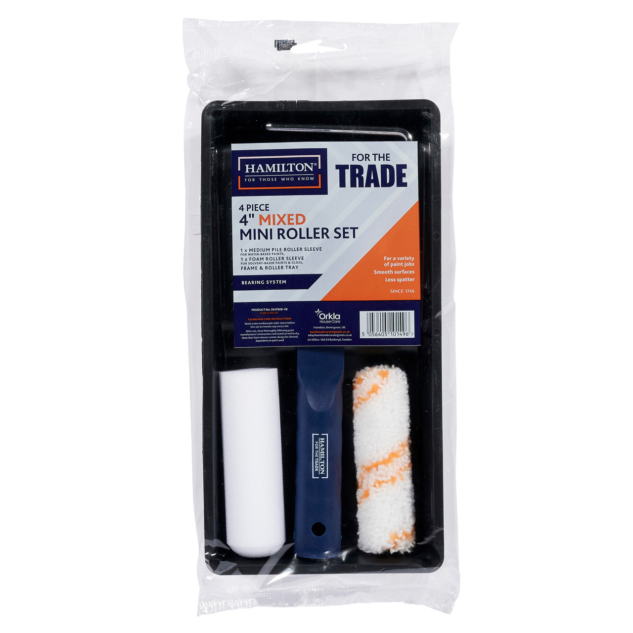 Hamilton Trade Mixed Mini Roller Kit 4″ 4 Piece Foam Sleeves 3547028-40