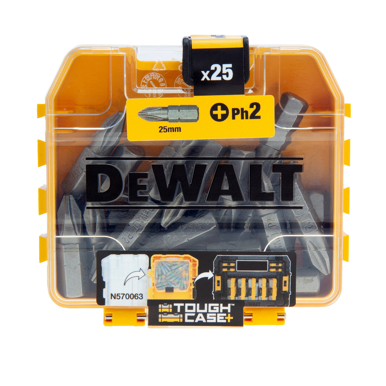 Dewalt DT71522-QZ PH2 Screwdriving Bits In Tic Tac Box 25mm (Pack of 25)