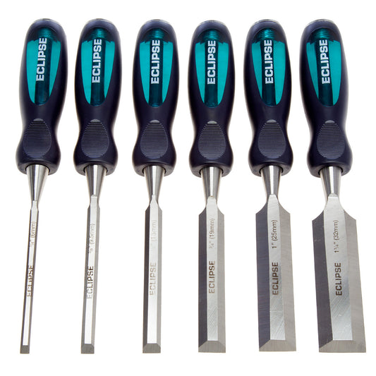Eclipse High Impact Bevel Edge Wood Chisel Set 6 Piece BEWC6BCE