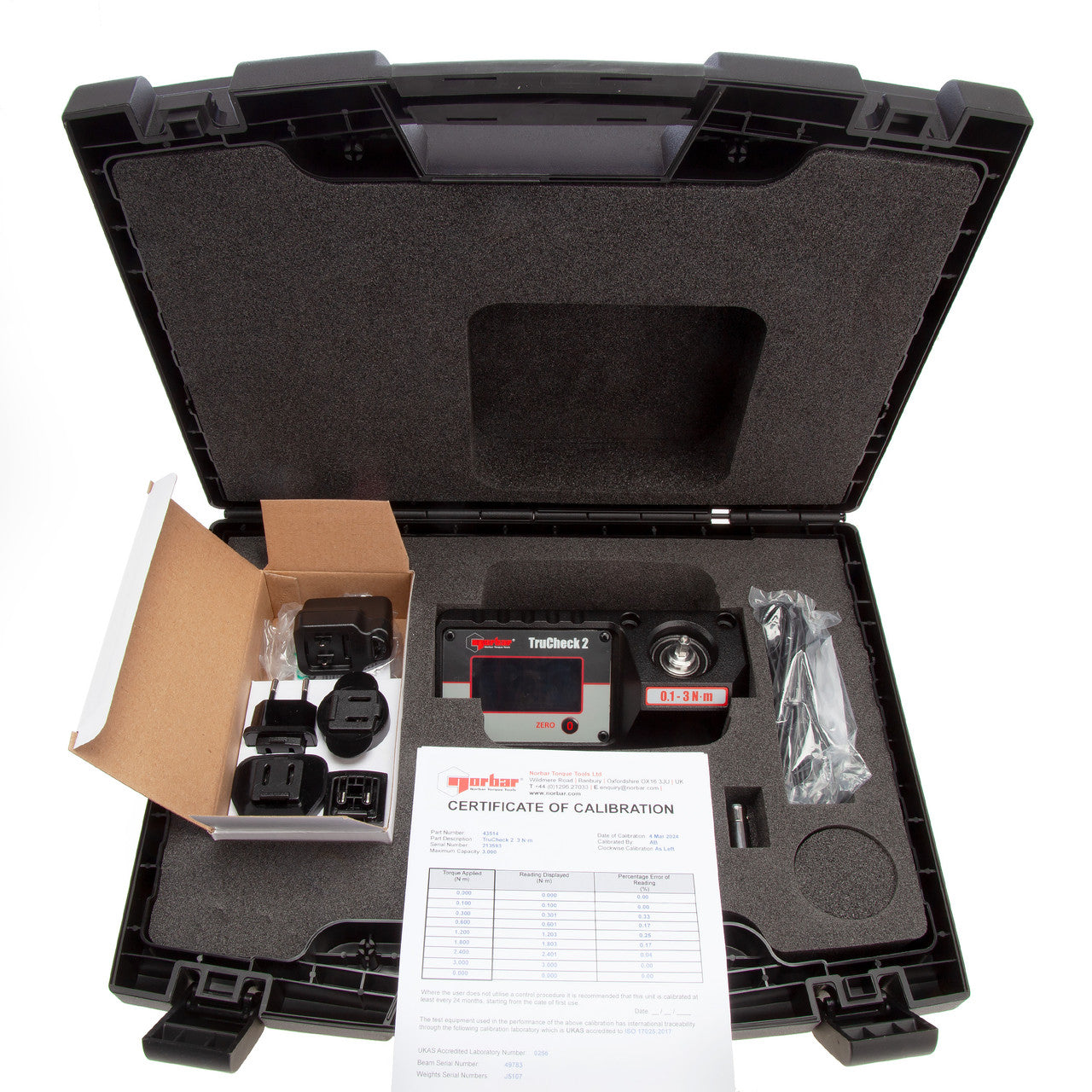 Norbar TruCheck 2 Torque Wrench Checker Basic 0.1 - 3 N·m 1/4" Male Drive 43514
