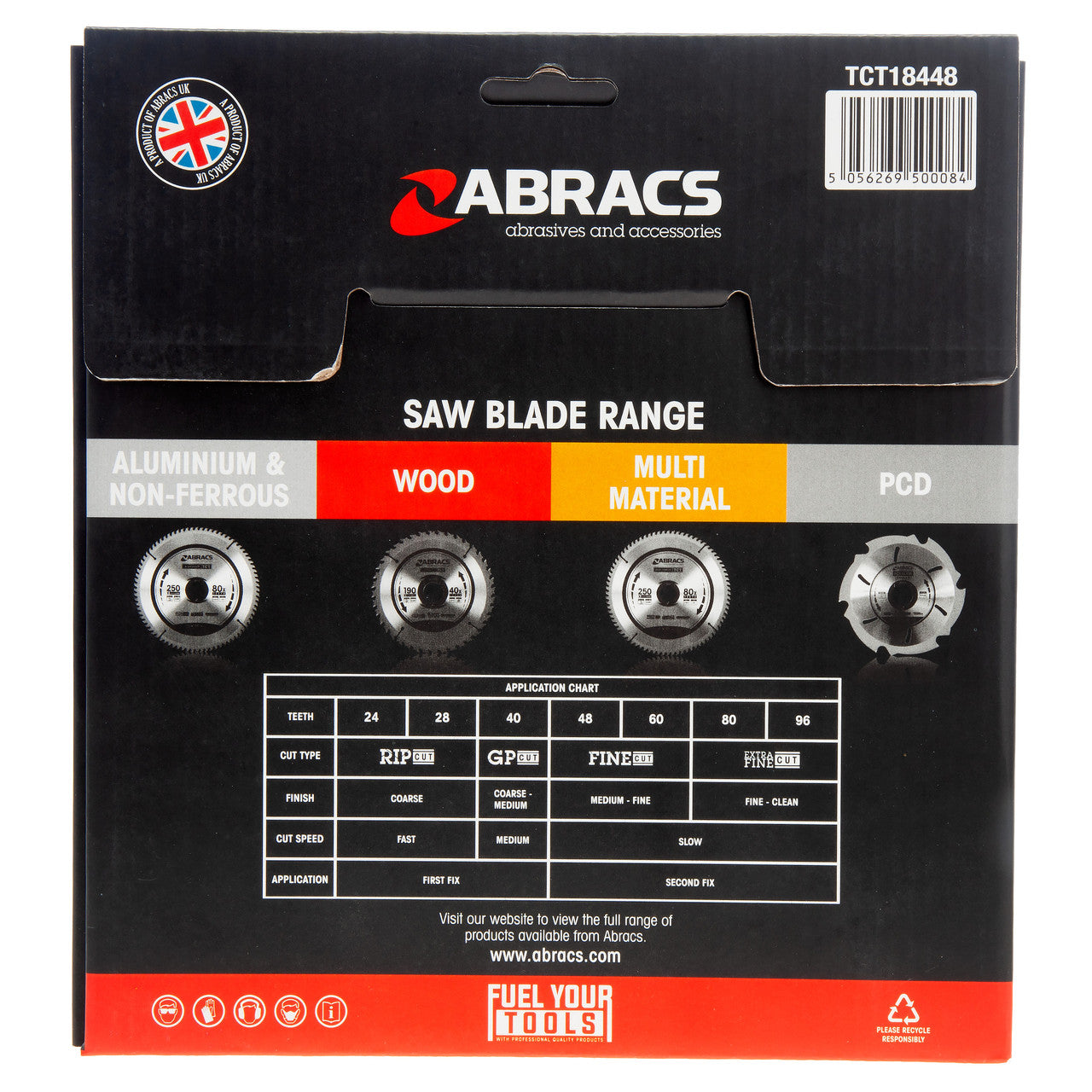 Abracs TCT18448 TCT Circular Saw Blade for Wood 184 x 30mm x 48T