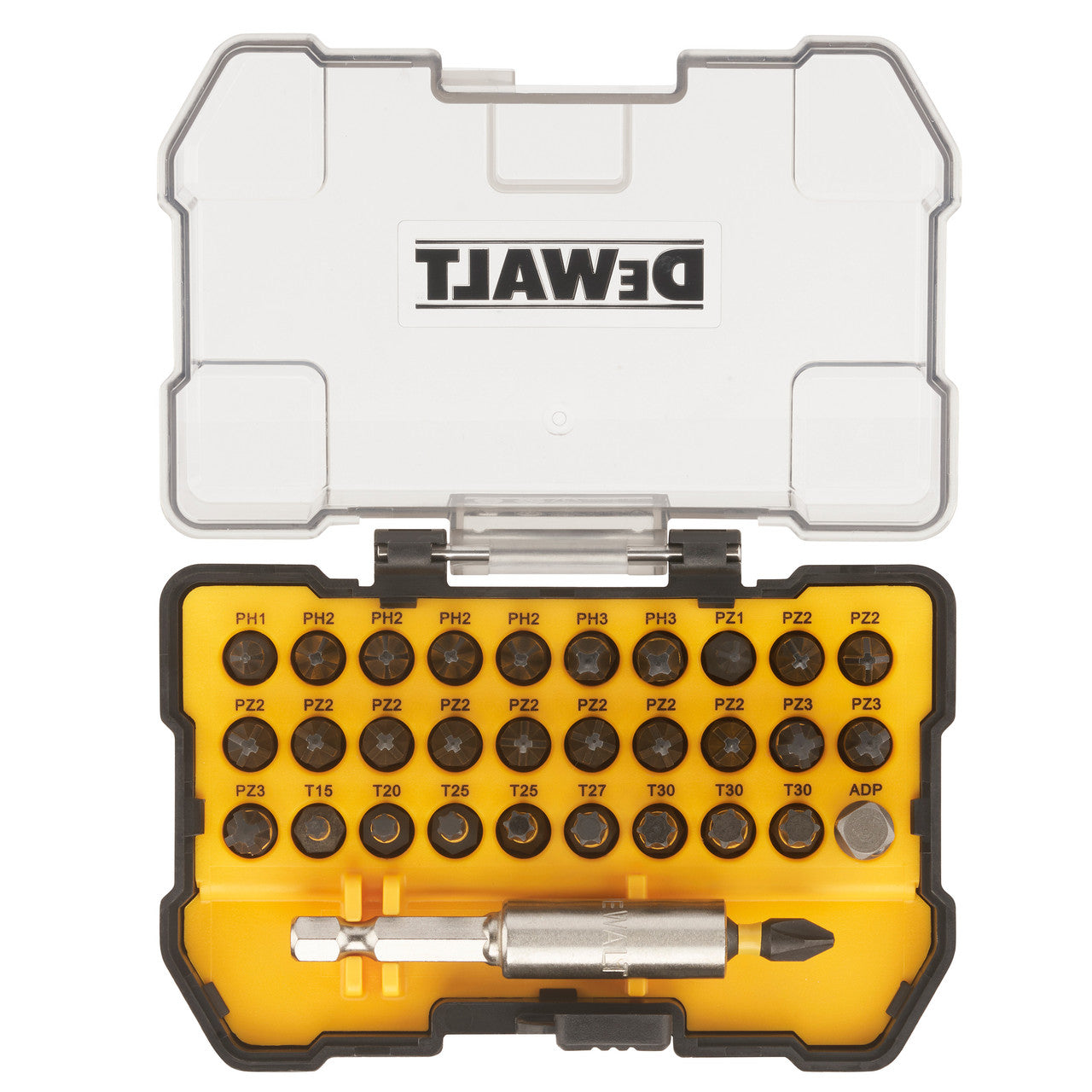 Dewalt Extreme FLEXTORQ Screwdriver Bit Set Mixed 25mm Bit Holder 32 Pc DT70560T