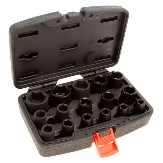 Sealey Metric Impact Socket Set 1/2in Square Drive 16 Piece 6 Point SEA-AK5624M